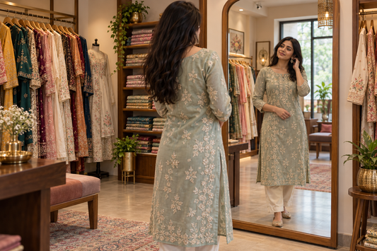 designer boutique in kondapur customer fitting