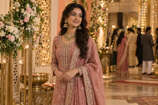festive kurta set for women styled for wedding guest