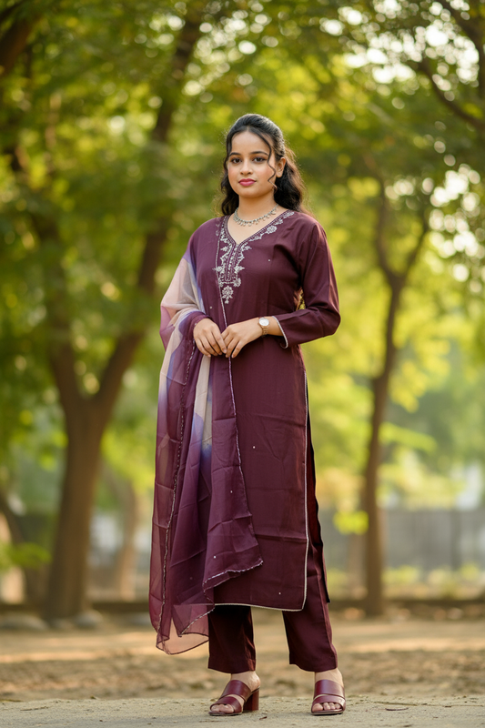 Red Kurti With Digital Print For Women & Girls