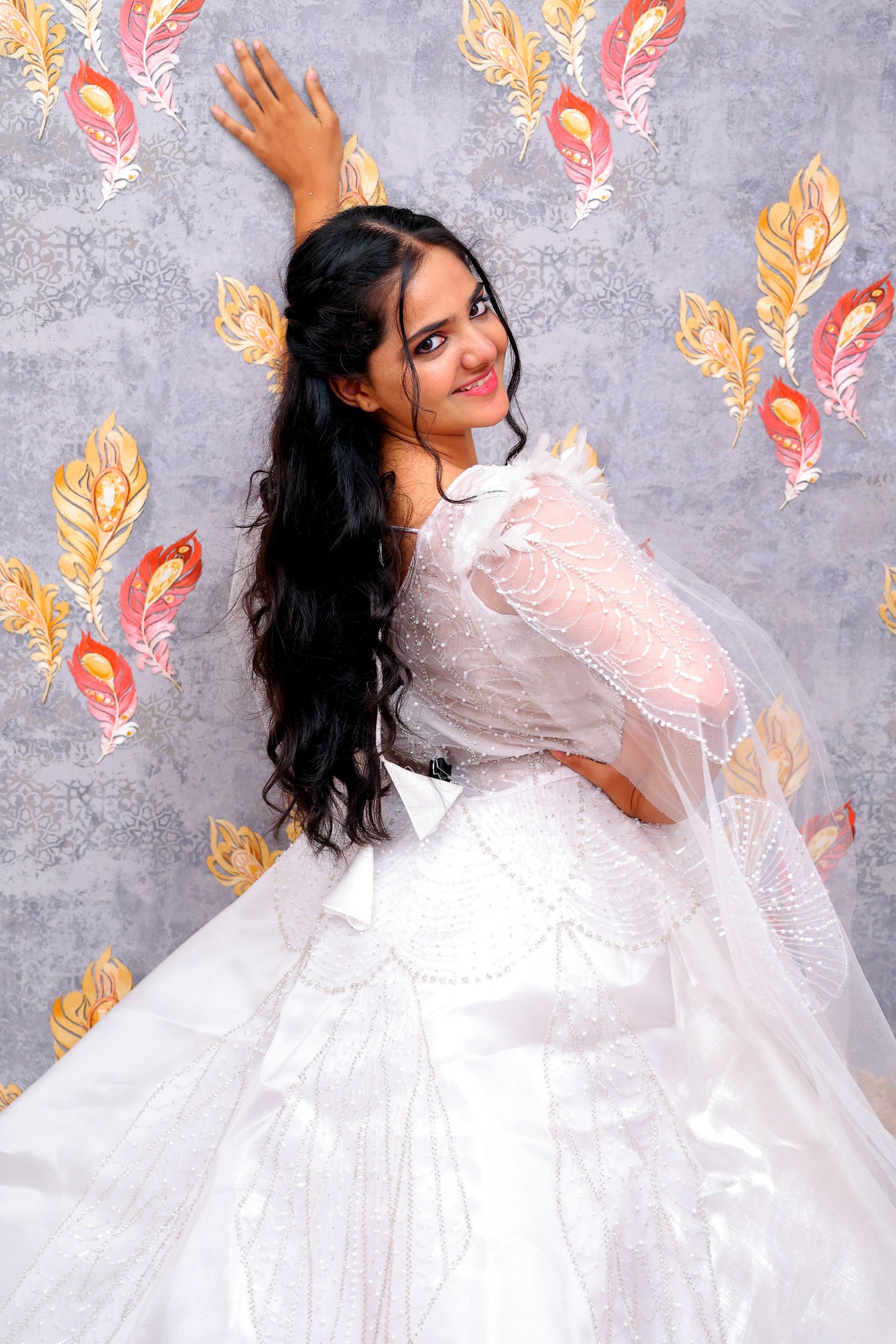 Elegant White Soft Silk Wedding Gown For Women & Girls