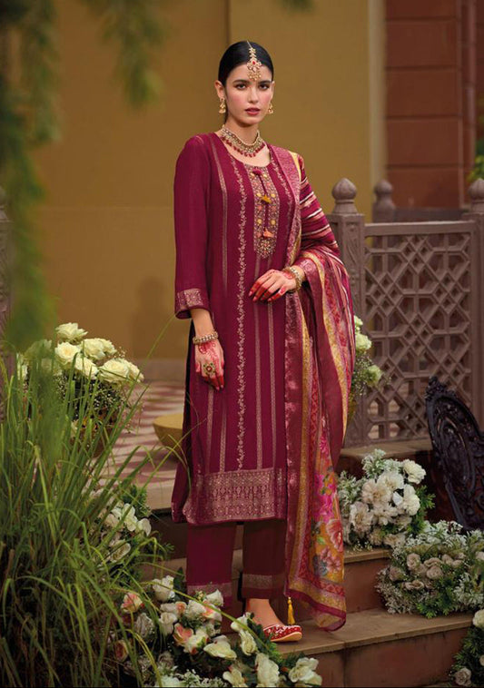 Red Cotton Kurti And Bottom With Digital Printed Dupatta For Women & Girls