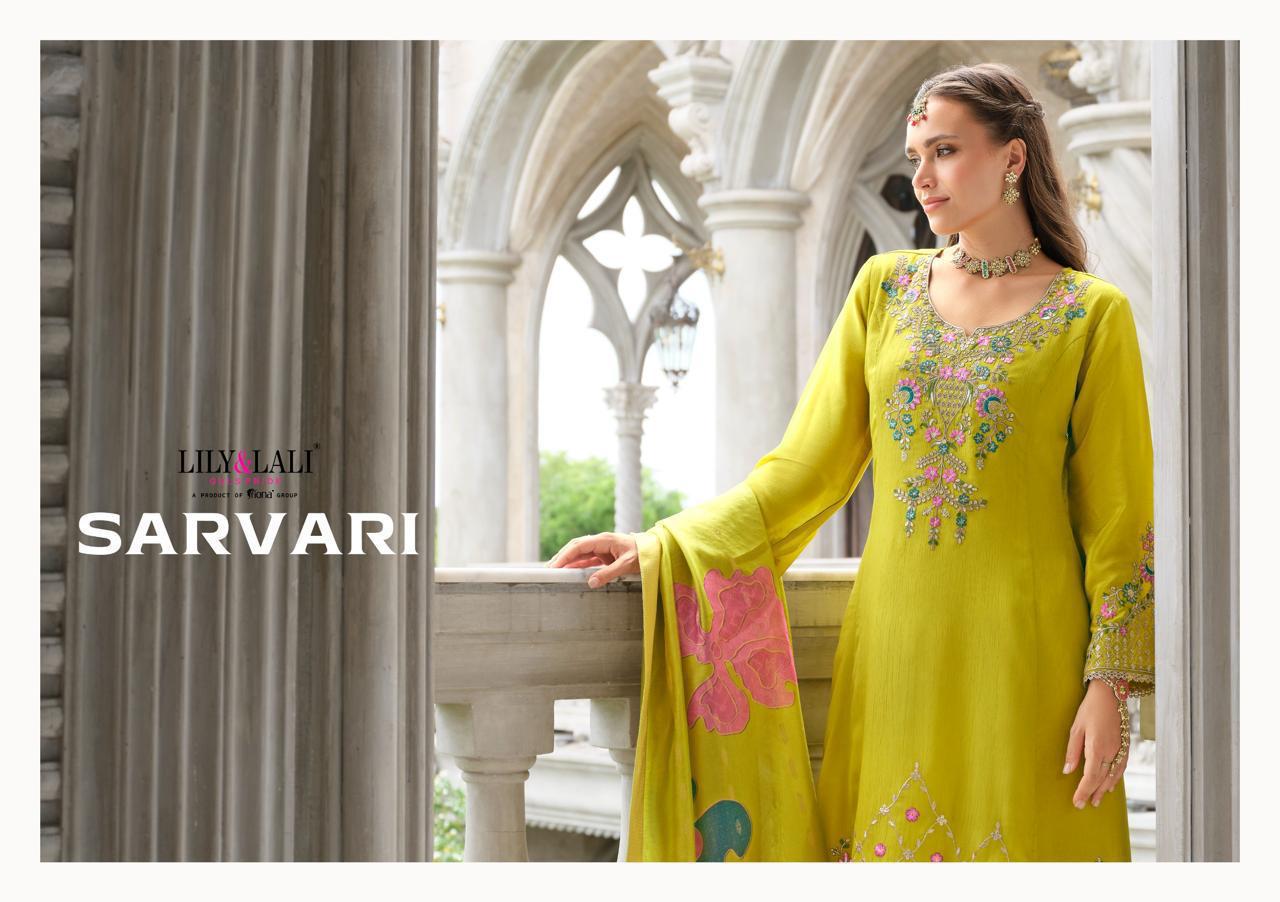 Dark Parrot Green Roman Silk A Line Kurti With Cotton Laning For Women