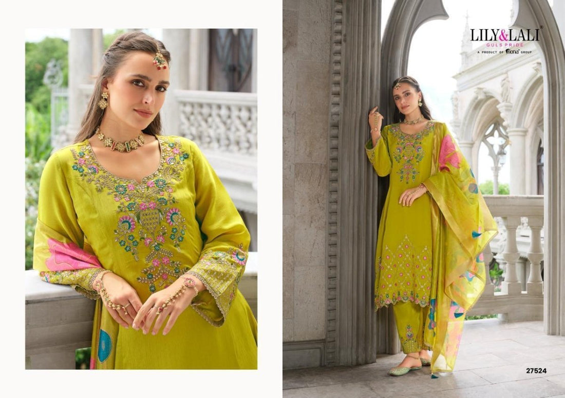 Dark Parrot Green Roman Silk A Line Kurti With Cotton Laning For Women - Aira Fabrics Designer Studio
