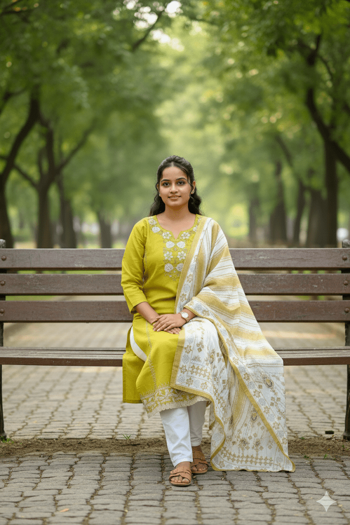 Green Rayon Kurti With Printed Dupatta For Women & Girls - Aira Fabrics Designer Studio