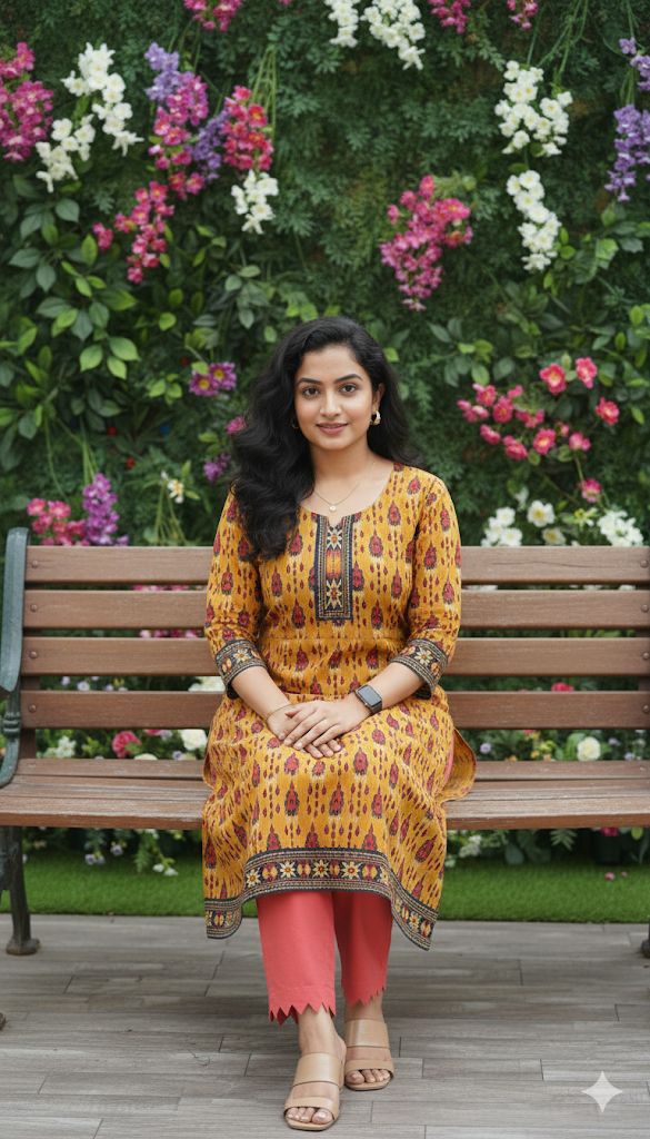 Mustard Yellow 3 Piece Set With Dupatta For Women