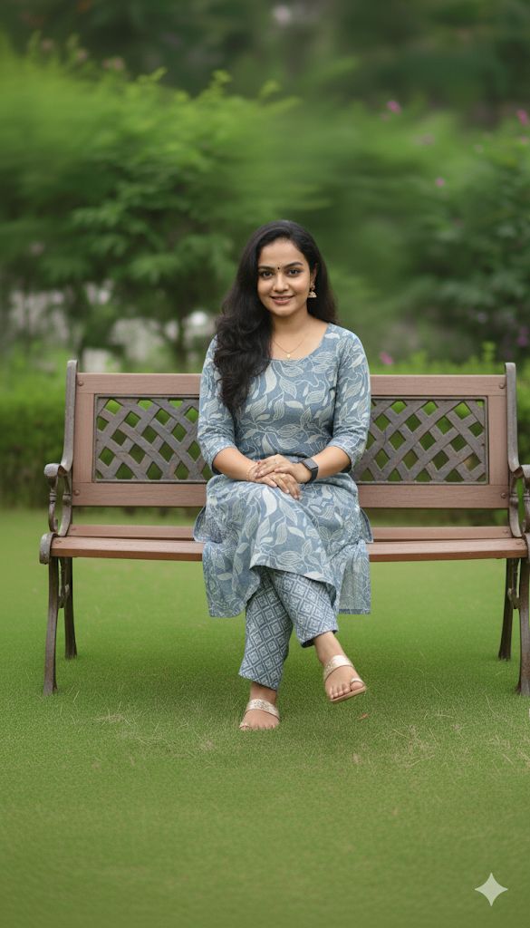 Light Blue 2 Piece Set For Women - Aira Fabrics Designer Studio