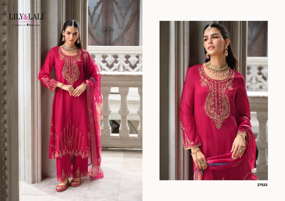 Pink Roman Silk A-Line Kurti for Women - Aira Fabrics Designer Studio