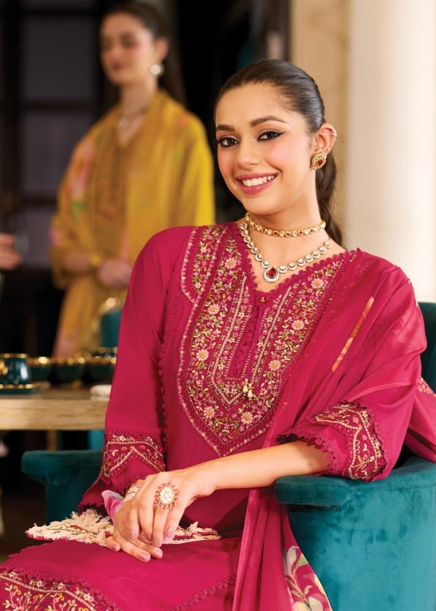 Pink Roman Silk A Line Kurti With Cotton Laning For Women - Aira Fabrics Designer Studio