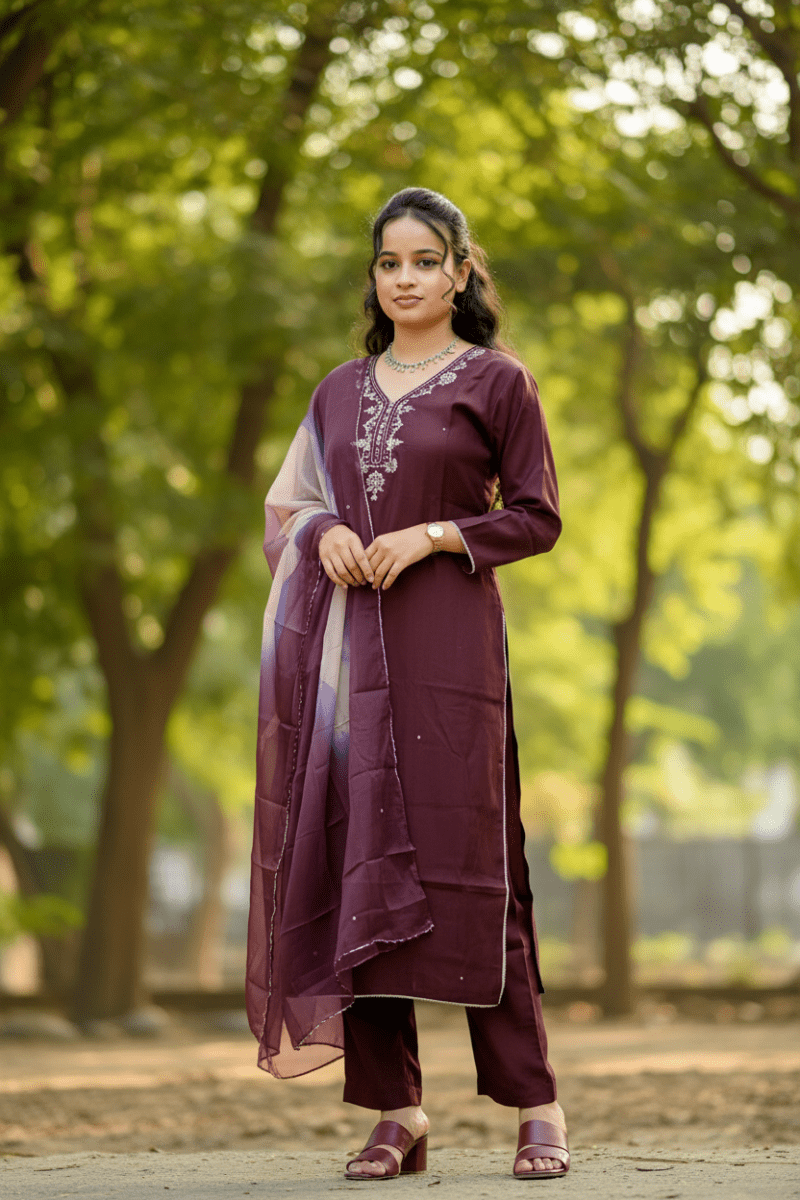 Red Kurti With Digital Print For Women & Girls - Aira Fabrics Designer Studio