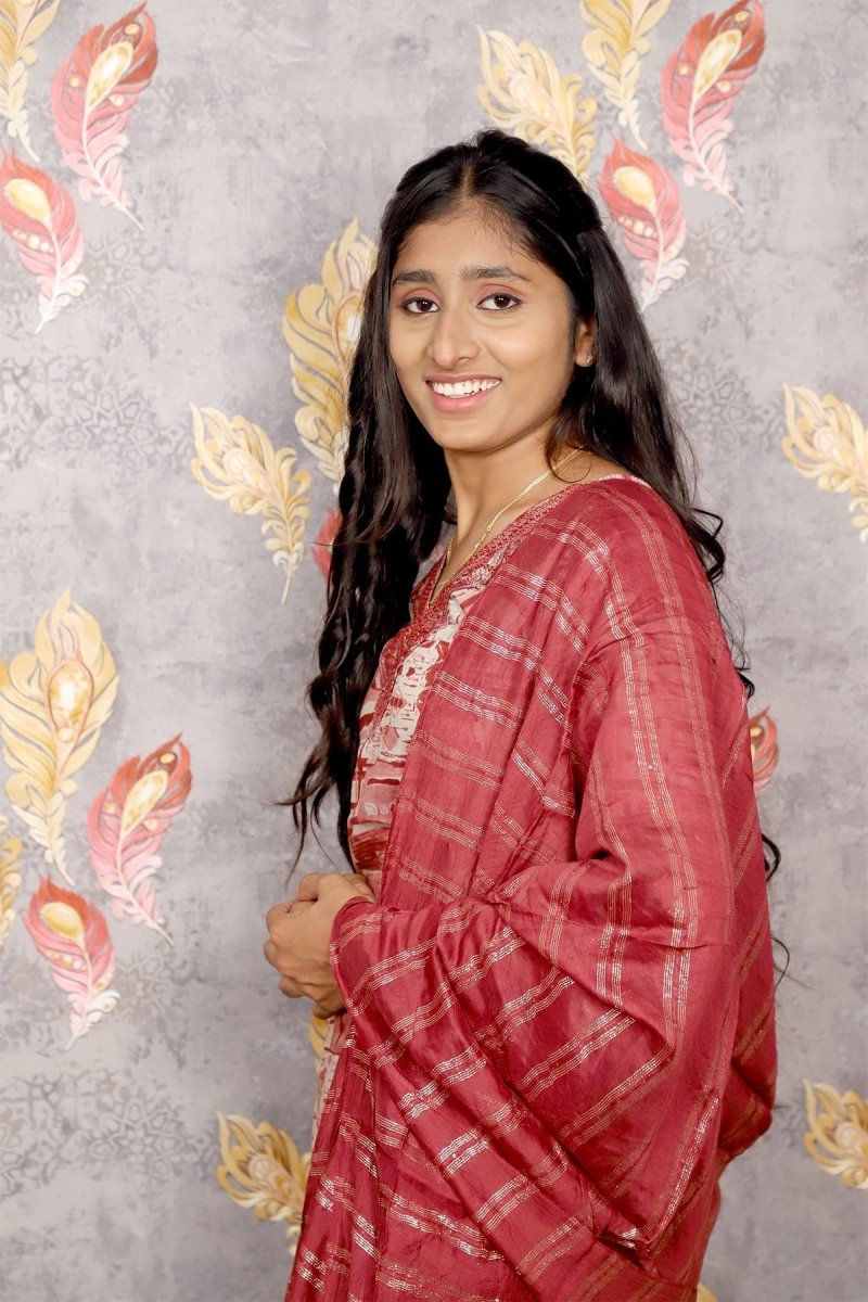 Red Printed Kurti Set With Dupatta For Women & Girls - Aira Fabrics Designer Studio