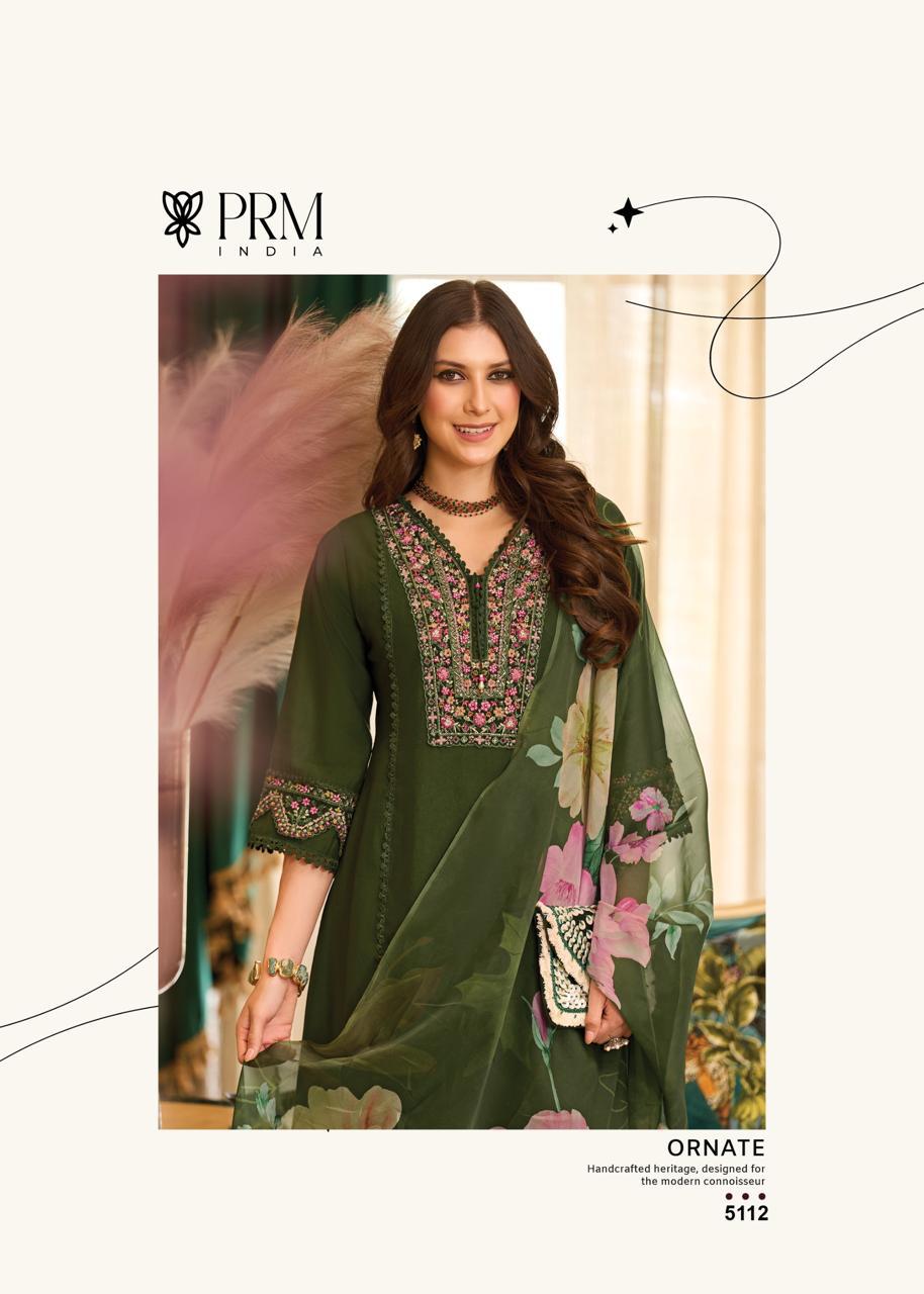Dark Mehendi Green Roman Silk A Line Kurti With Cotton Laning For Women